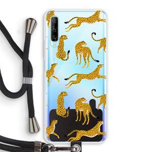 CaseCompany Luipaard: Huawei P Smart Pro Transparant Hoesje met koord
