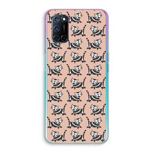 CaseCompany Zwarte poes: Oppo A92 Transparant Hoesje