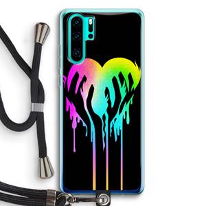 CaseCompany Hold My Heart: Huawei P30 Pro Transparant Hoesje met koord