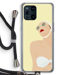 CaseCompany Summer: Oppo Find X3 Transparant Hoesje met koord