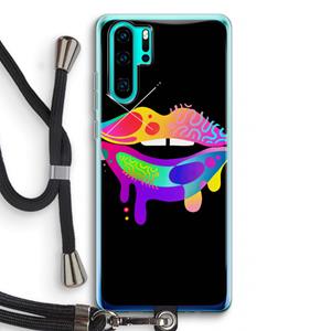 CaseCompany Lip Palette: Huawei P30 Pro Transparant Hoesje met koord
