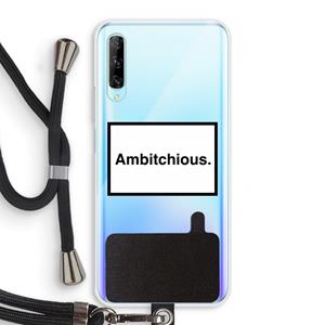 CaseCompany Ambitchious: Huawei P Smart Pro Transparant Hoesje met koord