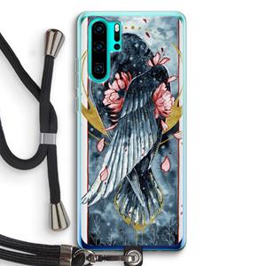 CaseCompany Golden Raven: Huawei P30 Pro Transparant Hoesje met koord