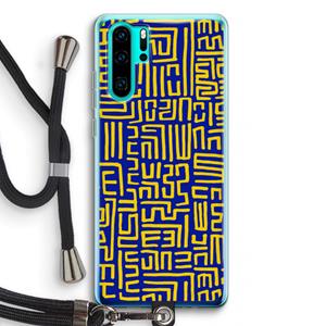 CaseCompany Majorelle Blue Print: Huawei P30 Pro Transparant Hoesje met koord