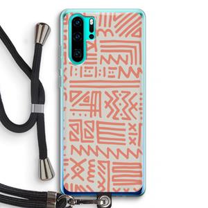 CaseCompany Marrakech Pink: Huawei P30 Pro Transparant Hoesje met koord