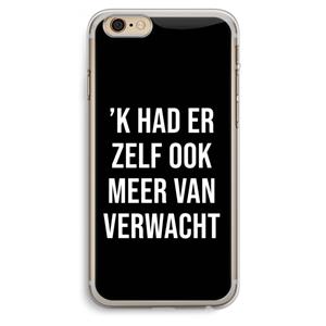 CaseCompany Meer verwacht - Zwart: iPhone 6 Plus / 6S Plus Transparant Hoesje