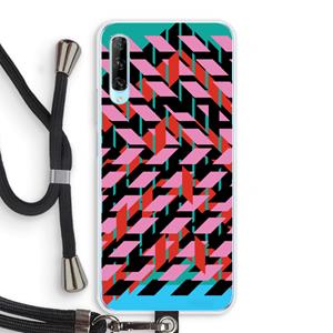 CaseCompany Skew Blush 2: Huawei P Smart Pro Transparant Hoesje met koord