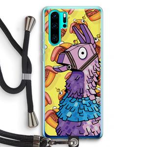 CaseCompany Loot Burger: Huawei P30 Pro Transparant Hoesje met koord