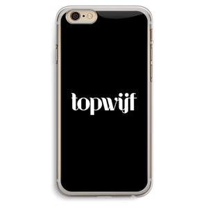 CaseCompany Topwijf Zwart: iPhone 6 Plus / 6S Plus Transparant Hoesje