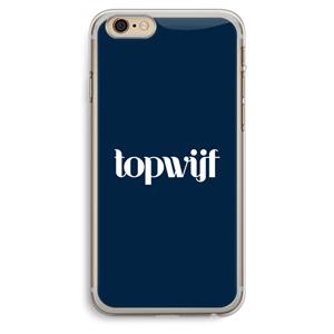 CaseCompany Topwijf Navy: iPhone 6 Plus / 6S Plus Transparant Hoesje