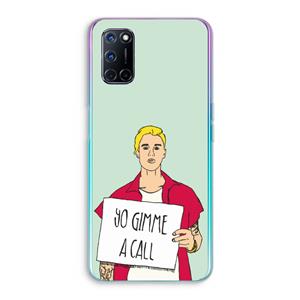 CaseCompany Gimme a call: Oppo A92 Transparant Hoesje