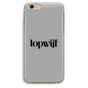 CaseCompany Topwijf Grijs Zwart: iPhone 6 Plus / 6S Plus Transparant Hoesje