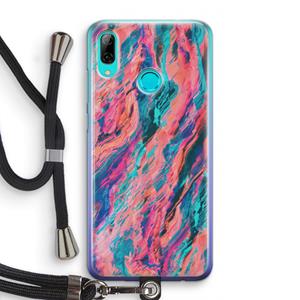 CaseCompany Electric Times: Huawei P Smart (2019) Transparant Hoesje met koord