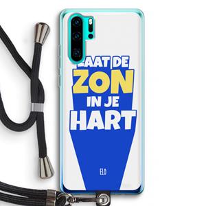 CaseCompany Laat de zon in je hart: Huawei P30 Pro Transparant Hoesje met koord