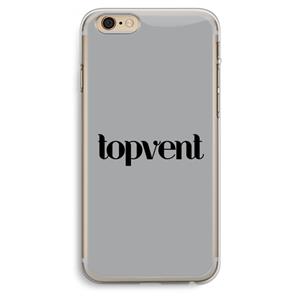 CaseCompany Topvent Grijs Zwart: iPhone 6 Plus / 6S Plus Transparant Hoesje