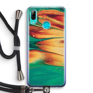 CaseCompany Green Inferno: Huawei P Smart (2019) Transparant Hoesje met koord