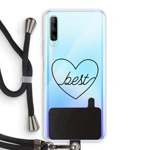 CaseCompany Best heart black: Huawei P Smart Pro Transparant Hoesje met koord