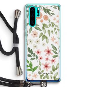 CaseCompany Botanical sweet flower heaven: Huawei P30 Pro Transparant Hoesje met koord