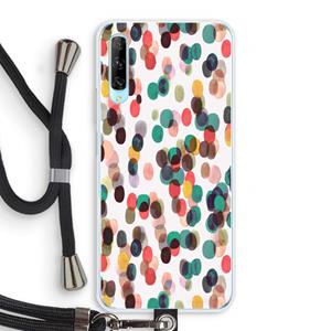 CaseCompany Tropical Dots: Huawei P Smart Pro Transparant Hoesje met koord
