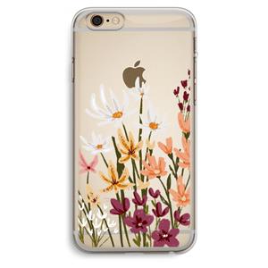 CaseCompany Painted wildflowers: iPhone 6 Plus / 6S Plus Transparant Hoesje