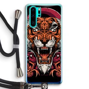 CaseCompany Tiger and Rattlesnakes: Huawei P30 Pro Transparant Hoesje met koord
