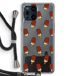 CaseCompany Yummy: Oppo Find X3 Transparant Hoesje met koord