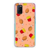 CaseCompany Chicken 'n Fries: Oppo A92 Transparant Hoesje
