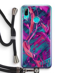 CaseCompany Pink Clouds: Huawei P Smart (2019) Transparant Hoesje met koord