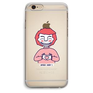 CaseCompany Hartje: iPhone 6 Plus / 6S Plus Transparant Hoesje