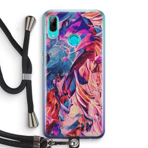 CaseCompany Pink Orchard: Huawei P Smart (2019) Transparant Hoesje met koord