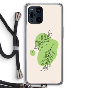 CaseCompany Beleaf in you: Oppo Find X3 Transparant Hoesje met koord