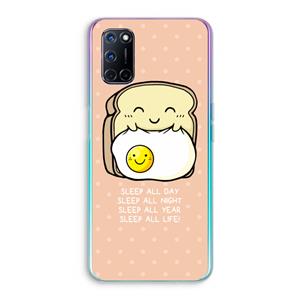 CaseCompany Sleep All Day: Oppo A92 Transparant Hoesje