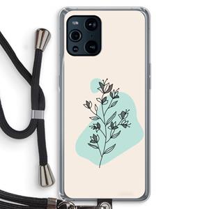 CaseCompany Violets are blue: Oppo Find X3 Transparant Hoesje met koord