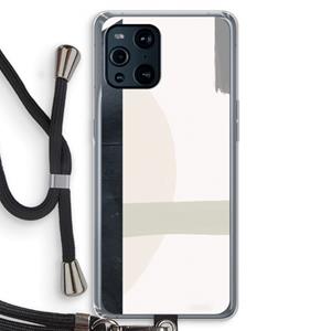 CaseCompany Baca: Oppo Find X3 Transparant Hoesje met koord