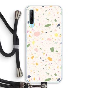 CaseCompany Terrazzo N°21: Huawei P Smart Pro Transparant Hoesje met koord