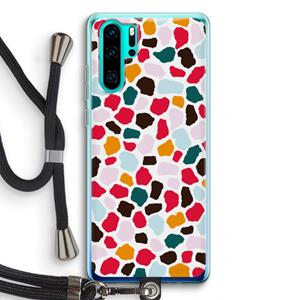 CaseCompany Colored Giraffe: Huawei P30 Pro Transparant Hoesje met koord