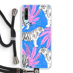 CaseCompany Tijger: Huawei P Smart Pro Transparant Hoesje met koord