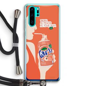 CaseCompany Peach please!: Huawei P30 Pro Transparant Hoesje met koord