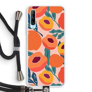 CaseCompany Perzik: Huawei P Smart Pro Transparant Hoesje met koord