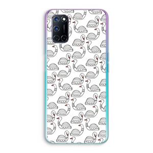 CaseCompany Zwanen: Oppo A92 Transparant Hoesje