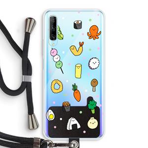 CaseCompany Happy bento friends: Huawei P Smart Pro Transparant Hoesje met koord