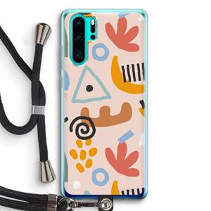 CaseCompany Abstract: Huawei P30 Pro Transparant Hoesje met koord