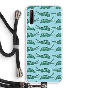 CaseCompany Kroko: Huawei P Smart Pro Transparant Hoesje met koord