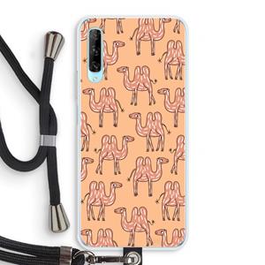 CaseCompany Kameel: Huawei P Smart Pro Transparant Hoesje met koord