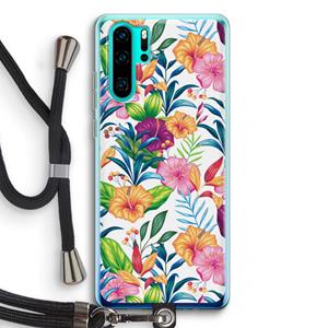 CaseCompany Tropisch 2: Huawei P30 Pro Transparant Hoesje met koord