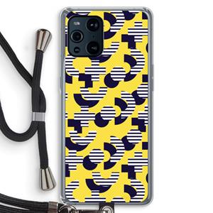 CaseCompany 8-bit N°3: Oppo Find X3 Pro Transparant Hoesje met koord