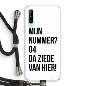 CaseCompany Da ziede van hier: Huawei P Smart Pro Transparant Hoesje met koord