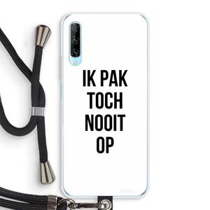CaseCompany Ik pak nooit op: Huawei P Smart Pro Transparant Hoesje met koord