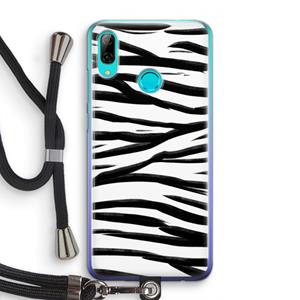 CaseCompany Zebra pattern: Huawei P Smart (2019) Transparant Hoesje met koord
