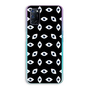 CaseCompany Eyes pattern: Oppo A92 Transparant Hoesje